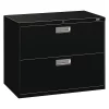 Hon 36" W 2 Drawer File Cabinet, Black, A4/Legal/Letter