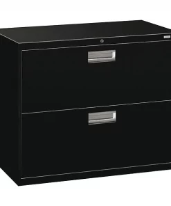 Hon 36" W 2 Drawer File Cabinet, Black, A4/Legal/Letter