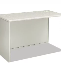 Desk Shell, 48" W, 29.5" H, Silver Mesh/Light Gray, Honeycomb; Steel