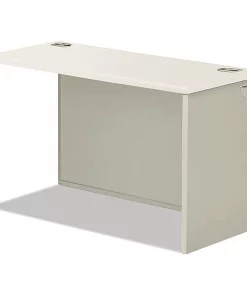 Desk Shell, 60" W, 29.5" H, Silver Mesh/Light Gray, Honeycomb; Steel