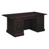 Hon Pedestal Desk, 72" W, 29.5" H, Mahogany, Woodgrain Laminate