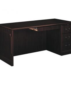 Hon Desk Return, 66" W, 29.5" H, Mahogany, Woodgrain Laminate