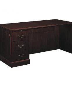 Hon Desk Return, 66" W, 29.5" H, Mahogany, Woodgrain Laminate