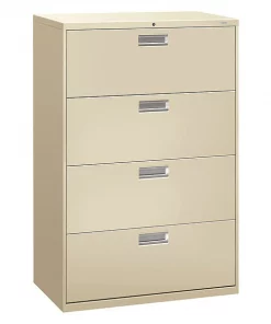 Hon 36" W 4 Drawer File Cabinet, Putty, A4/Legal/Letter