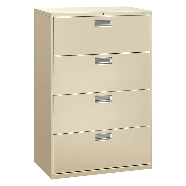 Hon 36" W 4 Drawer File Cabinet, Putty, A4/Legal/Letter