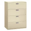 Hon 42" W 4 Drawer File Cabinet, Putty, A4/Legal/Letter