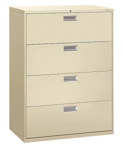 Hon 42" W 4 Drawer File Cabinet, Putty, A4/Legal/Letter