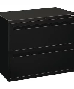 Hon 36" W 2 Drawer File Cabinet, Black, A4/Legal/Letter