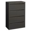 Hon 36" W 4 Drawer File Cabinet, Charcoal, A4/Legal/Letter