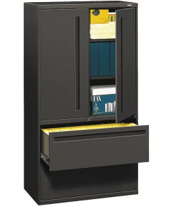 Hon 36" W 5 Drawer File Cabinet, Charcoal, Legal/Letter