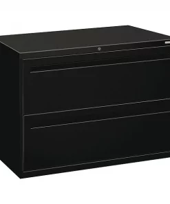 Hon 42" W 2 Drawer File Cabinet, Black, A4/Legal/Letter