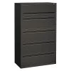 Hon 42" W 5 Drawer File Cabinet, Charcoal, A4/Legal/Letter