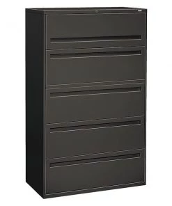 Hon 42" W 5 Drawer File Cabinet, Charcoal, A4/Legal/Letter