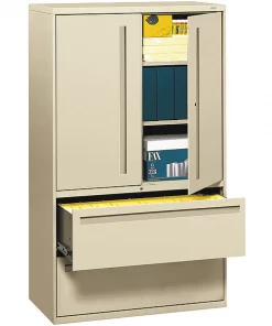 Hon 42" W 5 Drawer File Cabinet, Putty, A4/Legal/Letter