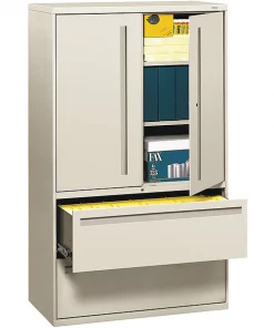 Hon 42" W 5 Drawer File Cabinet, Light Gray, A4/Legal/Letter