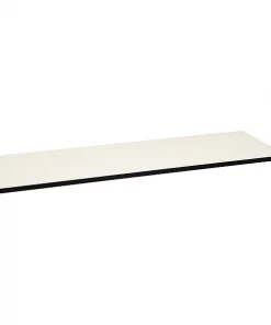 Hon Rectangle Table Top, 72" X 24" X 1.13", Silver Mesh/Black Top, High-Pressure Laminate