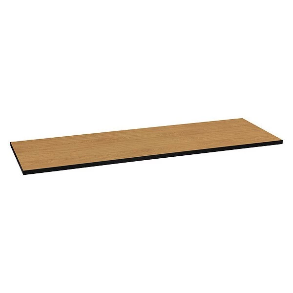 Hon Rectangle Table Top, 72" X 24" X 1.13", Harvest/Black Top, High-Pressure Laminate