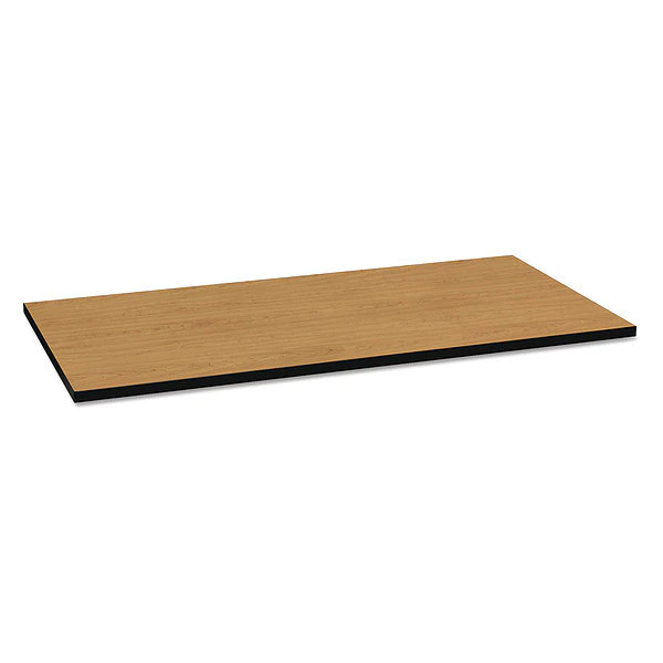 Hon Rectangle Table Top, 60" X 30" X 1.13", Harvest/Black Top, High-Pressure Laminate