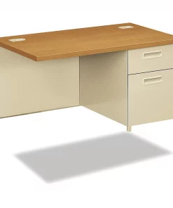 Hon Desk Return, 42" W, 29.5" H, Harvest/Putty, Metal