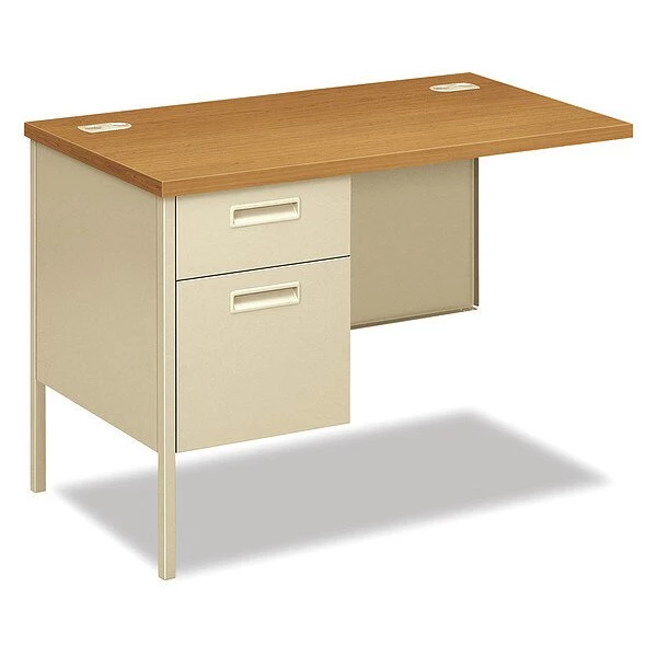 Hon Desk Return, 42" W, 29.5" H, Harvest/Putty, Metal