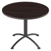 Iceberg Round Coffee Table, 29", Mahogany Top, Laminate
