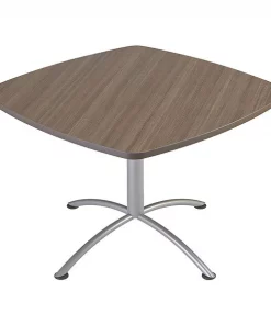 Iceberg Square Coffee Table, 42" X 42" X 29", Natural Teak Top, Laminate