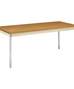 Hon Rectangle Utility Table, 72" X 30" X 29", Harvest/Putty Top, High-Pressure Laminate