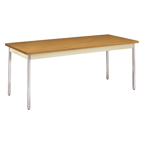 Hon Rectangle Utility Table, 72" X 30" X 29", Harvest/Putty Top, High-Pressure Laminate