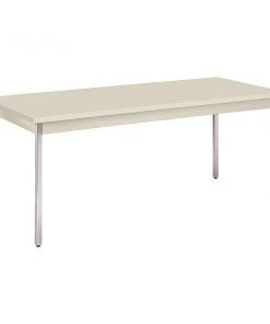 Hon Rectangle Utility Table, 72" X 30" X 29", Light Gray Top, High-Pressure Laminate
