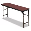Iceberg Rectangle Folding Table, 60" W, 18" L, 29" H, Mahogany Top, Melamine
