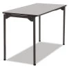 Iceberg Rectangle Folding Table, 48" W, 24" L, 29.5" H, Gray Top, Melamine Laminate