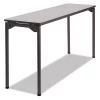 Iceberg Rectangle Folding Table, 60" W, 18" L, 29.5" H, Gray Top, Melamine Laminate