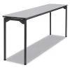 Iceberg Rectangle Folding Table, 72" W, 18" L, 29.5" H, Gray Top, Melamine Laminate