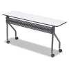 Iceberg Rectangle Training Table, 60" X 18" X 29", Gray/Charcoal Top, Melamine Laminate
