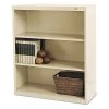 Tennsco Metal Bookcase, Three-Shelf, 34-1/2w x 13-1/2d x 40h, Putty