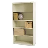 Tennsco Metal Bookcase, Five-Shelf, 34-1/2w x 13-1/2d x 66h, Putty