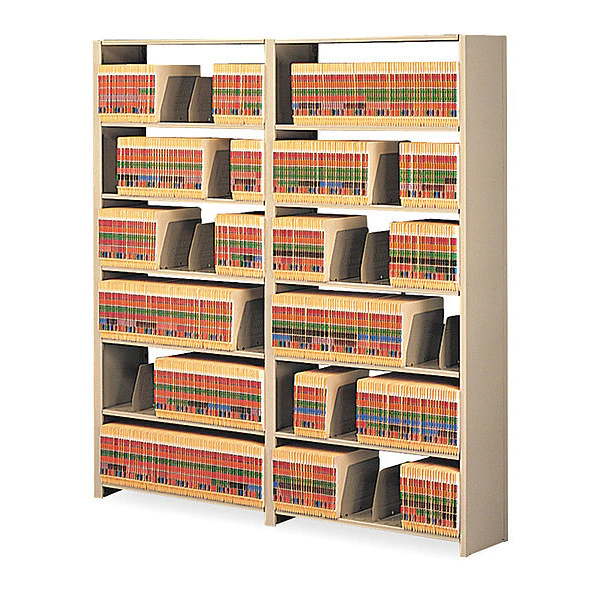 Tennsco Snap-Together Six-Shelf Closed Add-On, Steel, 36w x 12d x 76h, Sand