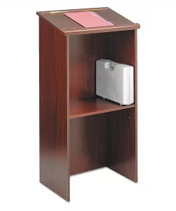 Safco Stand-Up Lectern, 23w x 15-3/4d x 46h, Mahogany