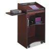 Safco Executive Mobile Lectern, 25-1/4w x 19-3/4d x 46h, Mahogany