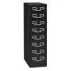 Tennsco 15" W 8 Drawer File Cabinet, Black, Multimedia
