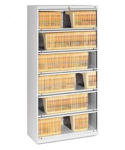 Tennsco 36" W 6 Drawer File Cabinet, Light Gray, Legal/Letter