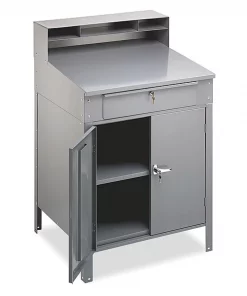 Tennsco 34.5" W, 53" H, Medium Gray, Heavy-Gauge Steel