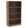 Alera Valencia Bookcase, 4-Shelf, 31 3/4w x 14d x 55h, Modern Walnut