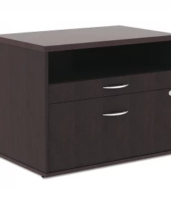 Alera 29-1/2" W 2 Drawer File Cabinet, Espresso, Legal/Letter