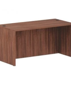 Alera Desk Shell, 59.13" W, 29.63" H, Modern Walnut, Textured Woodgrain Laminate