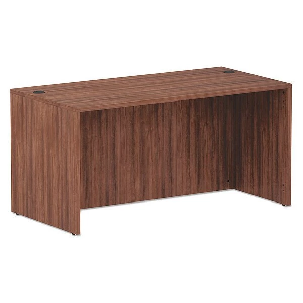 Alera Desk Shell, 59.13" W, 29.63" H, Modern Walnut, Textured Woodgrain Laminate