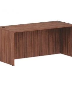 Alera Desk Shell, 65" W, 29.63" H, Modern Walnut, Woodgrain Laminate