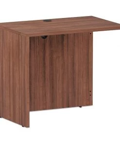 Alera Desk Shell, 35" W, 29.5" H, Modern Walnut, Textured Woodgrain Laminate