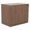 Alera 34" W 2 Drawer File Cabinet, Modern Walnut, Legal/Letter