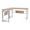 Ofm Essentials L Desk with Metal Leg Silv-Harvest